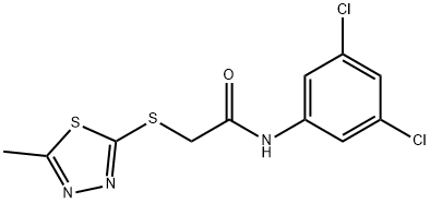 N-(3,5-DICHLOROPHENYL)-2-(3-METHYL(2,4,5-THIADIAZOLYLTHIO))ETHANAMIDE Struktur