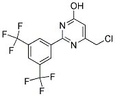 6-(CHLOROMETHYL)-2-[3,5-DI(TRIFLUOROMETHYL)PHENYL]PYRIMIDIN-4-OL Struktur