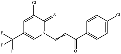 1-(4-CHLOROPHENYL)-3-[3-CHLORO-2-THIOXO-5-(TRIFLUOROMETHYL)-1(2H)-PYRIDINYL]-2-PROPEN-1-ONE Struktur