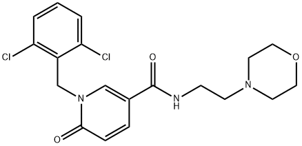 1-(2,6-DICHLOROBENZYL)-N-(2-MORPHOLINOETHYL)-6-OXO-1,6-DIHYDRO-3-PYRIDINECARBOXAMIDE Struktur