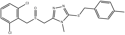 2,6-DICHLOROBENZYL (4-METHYL-5-[(4-METHYLBENZYL)SULFANYL]-4H-1,2,4-TRIAZOL-3-YL)METHYL SULFOXIDE Struktur