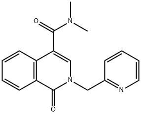 N,N-DIMETHYL-1-OXO-2-(2-PYRIDINYLMETHYL)-1,2-DIHYDRO-4-ISOQUINOLINECARBOXAMIDE Struktur