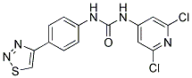 N-(2,6-DICHLORO-4-PYRIDYL)-N'-[4-(1,2,3-THIADIAZOL-4-YL)PHENYL]UREA Struktur