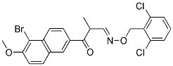 3-(5-BROMO-6-METHOXY-2-NAPHTHYL)-2-METHYL-3-OXOPROPANAL O-(2,6-DICHLOROBENZYL)OXIME Struktur