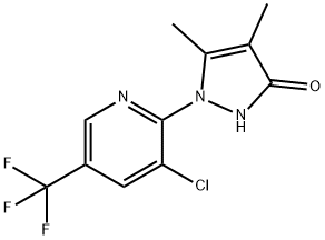 1-[3-CHLORO-5-(TRIFLUOROMETHYL)-2-PYRIDINYL]-4,5-DIMETHYL-1,2-DIHYDRO-3H-PYRAZOL-3-ONE Struktur