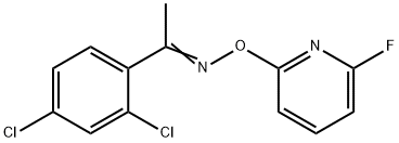 1-(2,4-DICHLOROPHENYL)-1-ETHANONE O-(6-FLUORO-2-PYRIDINYL)OXIME Struktur