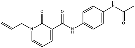 N-[4-(ACETYLAMINO)PHENYL]-1-ALLYL-2-OXO-1,2-DIHYDRO-3-PYRIDINECARBOXAMIDE Struktur