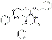 BENZYL 2-ACETAMIDO-2- DEOXY-3,6-DI-O-BENZYL-ALPHA-D-GLUCOPYRANOSIDE Struktur