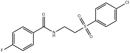 N-(2-[(4-CHLOROPHENYL)SULFONYL]ETHYL)-4-FLUOROBENZENECARBOXAMIDE Struktur