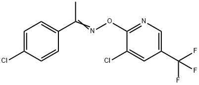 1-(4-CHLOROPHENYL)-1-ETHANONE O-[3-CHLORO-5-(TRIFLUOROMETHYL)-2-PYRIDINYL]OXIME Struktur