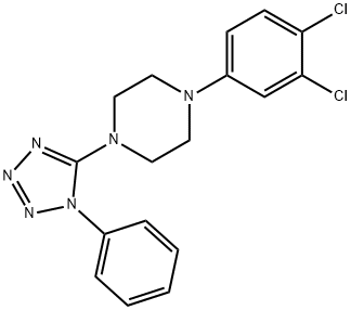 1-(3,4-DICHLOROPHENYL)-4-(1-PHENYL-1H-1,2,3,4-TETRAAZOL-5-YL)PIPERAZINE Struktur