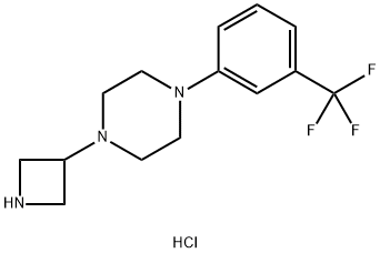 1-AZETIDIN-3-YL-4-(3-TRIFLUOROMETHYL-PHENYL)-PIPERAZINE TRIHYDROCHLORIDE Struktur