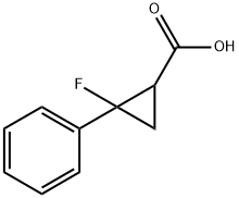 2-FLUORO-2-PHENYL-CYCLOPROPANECARBOXYLIC ACID Structure