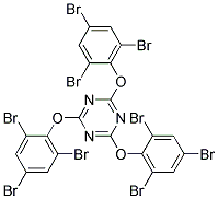 2,4,6-Tris-(2,4,6-Tribromophenoxy)-1,3,5-Triazin Struktur