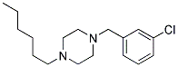 1-(3-Chlorobezyl)-4-Hexylpiperazine Struktur