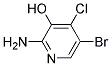 2-AMINO-3-HYDROXY-4-CHLORO-5-BROMOPYRIDINE Struktur