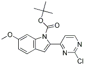 2-(2-Chloro-pyrimidin-4-yl)-6-methoxy-indole-1-carboxylic acid tert-butyl ester Struktur