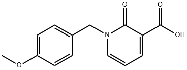 1-(4-methoxybenzyl)-2-oxo-1,2-dihydropyridine-3-carboxylic acid Struktur