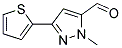 1-methyl-3-(2-thienyl)-1H-pyrazole-5-carbaldehyde Struktur
