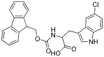 2-{[(9H-fluoren-9-ylmethoxy)carbonyl]amino}-3-(5-chloro-1H-indol-3-yl)propanoic acid Struktur