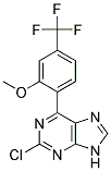 2-chloro-6-[2-methoxy-4-(trifluoromethyl)phenyl]-9H-purine Struktur