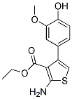 2-AMINO-4-(4-HYDROXY-3-METHOXY-PHENYL)-THIOPHENE-3-CARBOXYLIC ACID ETHYL ESTER Struktur