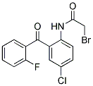 2-Bromoacetamido-2'-fluoro-5-chlorobenzophenone Struktur