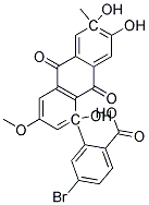 (2A,3A)-2,3,5-TRIHYDROXY-7-METHOXY-2-METHYLANTHRAQUINONE5-(P-BROMOBENZOATE) Struktur