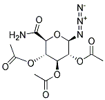 2,3,4-TRI-O-ACETYL-1-AZIDO-1-DEOXY-B-D-GLUCOPYRANURONAMIDE Struktur