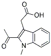 2-ACETYL-1-METHYL-3-INDOLYLACETATE Struktur