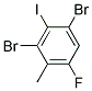 2,4-Dibromo-6-fluoro-3-iodotoluene Struktur