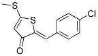 2-(4-Chlorobenzylidene)-5-(methylthio)thiophen-3(2H)-one Struktur