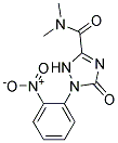 2,5-Dihydro-1-(2-nitrophenyl)-5-oxo-1H-1,2,4-triazole-3-carboxylicaciddimethylamide Struktur