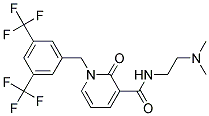 1-(3,5-Bis(trifluoromethyl)benzyl)-N-(2-(dimethylamino)ethyl)-2-oxo-1,2-dihydro-3-pyridinecarboxamide Struktur