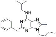 2-BENZYL-9-BUTYL-N-ISOBUTYL-8-METHYL-9H-PURIN-6-AMINE Struktur