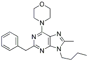 2-BENZYL-9-BUTYL-8-METHYL-6-MORPHOLINO-9H-PURINE Struktur