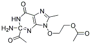 2-ACETYL-9-[(2-ACETYLOXY)ETHOXY]-METHYL-GUANINE Struktur