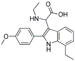 2-(7-ETHYL-2-(4-METHOXYPHENYL)-1H-INDOL-3-YL)-2-(ETHYLAMINO)ACETIC ACID Struktur