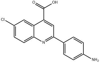 2-(4-AMINOPHENYL)-6-CHLOROQUINOLINE-4-CARBOXYLIC ACID Struktur