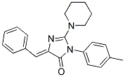 2-(1-PIPERIDINYL)-3-(4-METHYLPHENYL)-5-PHENYLMETHYLENE-4H-IMIDAZOL-4-ONE Struktur