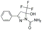 1-CARBAMOYL-5-HYDROXY-3-PHENYL-5-TRIFLUOROMETHYL-2-PYRAZOLINE Struktur