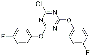 2-CHLORO-4,6-DI(4-FLUOROPHENOXY)-1,3,5-TRIAZINE, TECH Struktur