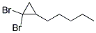 1-(2,2-DIBROMOCYCLOPROPYL)PENTANE, TECH Struktur