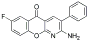 2-AMINO-7-FLUORO-3-PHENYL-5H-CHROMENO[2,3-B]PYRIDIN-5-ONE Struktur