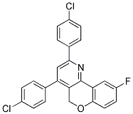 1,3-BIS-(4-CHLORO-PHENYL)-6-FLUORO-10H-9-OXA-4-AZA-PHENANTHRENE Struktur