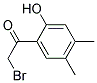 2-BROMO-1-(2-HYDROXY-4,5-DIMETHYL-PHENYL)-ETHANONE Struktur