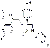 1-(4-FLUOROPHENYL)-(3R)-[(3S)-ACETOXY-3-(4-FLUOROPHENYL)PROPYL]-(4S)-(4-HYDROXYPHENYL)-2-AZETIDINONE Struktur