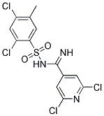 2,4-DICHLORO-N-[(2,6-DICHLOROPYRIDIN-4-YL)(IMINO)METHYL]-5-METHYLBENZENESULPHONAMIDE Struktur