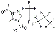 1-ACETYL-3-[1-(HEPTAFLUOROPROPOXY)-TETRAFLUROETHYL]-5-METHYL-4-NITROPYRAZOLE Struktur