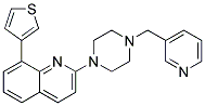 2-[4-(PYRIDIN-3-YLMETHYL)PIPERAZIN-1-YL]-8-(3-THIENYL)QUINOLINE Struktur